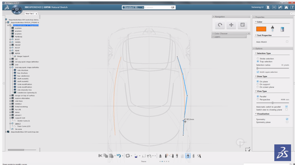 CATIA 3D curves control points