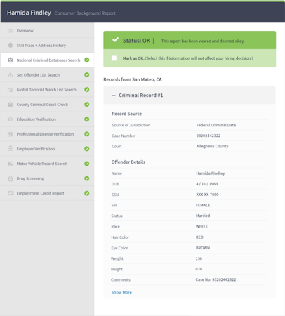 GoodHire background report