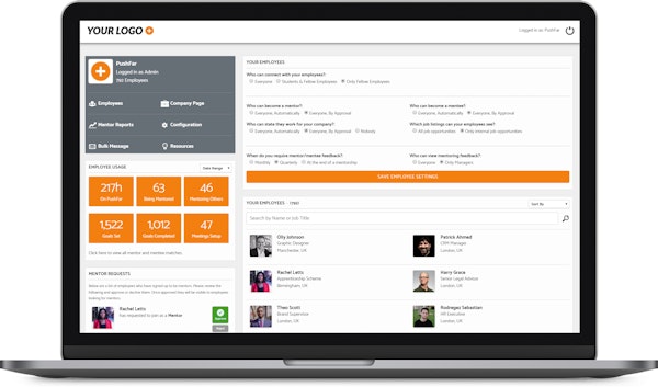 PushFar employee settings screenshot