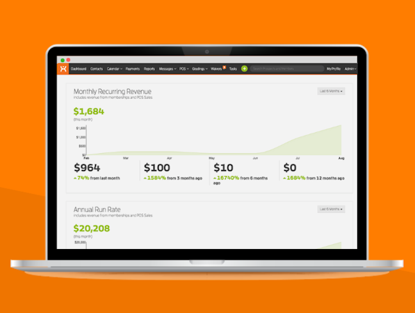 Clubworx reporting screenshot
