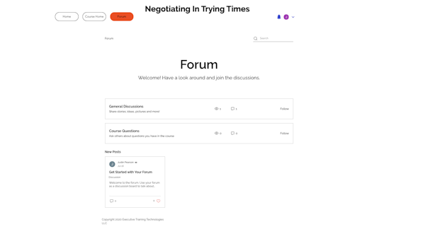 Trainingworks instructor and learner forums
