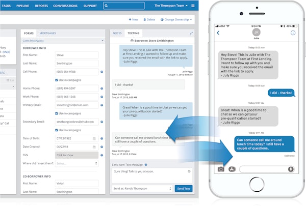 In-app Texting