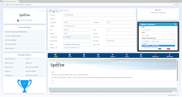 SpitFire Callback Scheduler