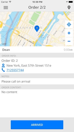DelivApp order details