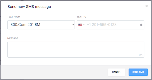 800.com send SMS