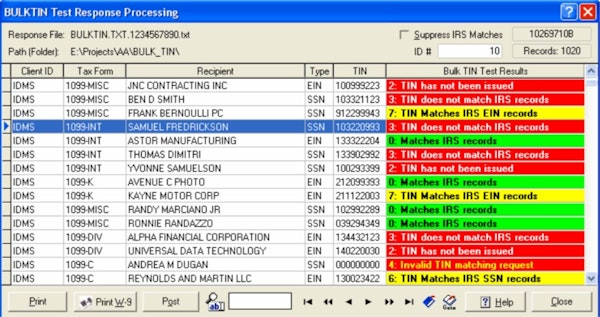 Account Ability test response processing