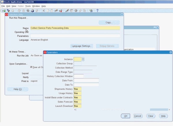 Oracle Demantra parameters