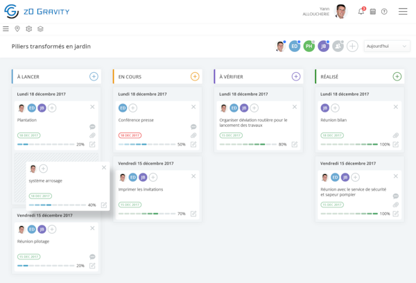 z0 Gravity kanban board