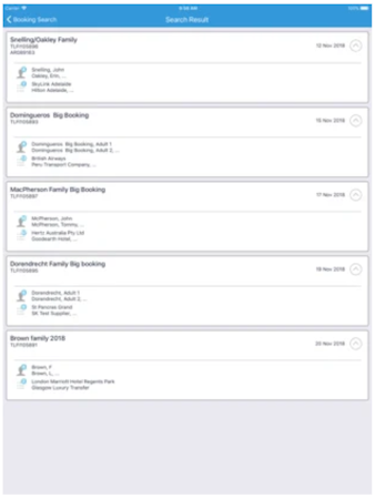Tourplan search results