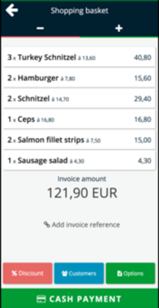 ready2order shopping basket