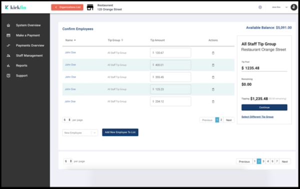 Kickfin employee management
