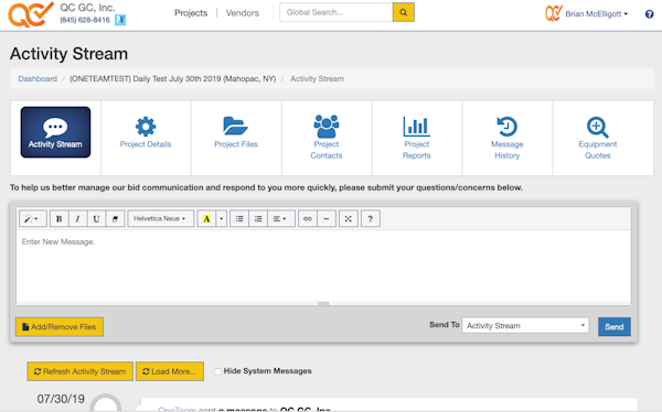 ONETEAM activities screenshot