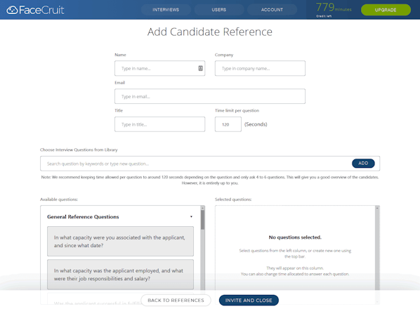 FaceCruit add a candidate
