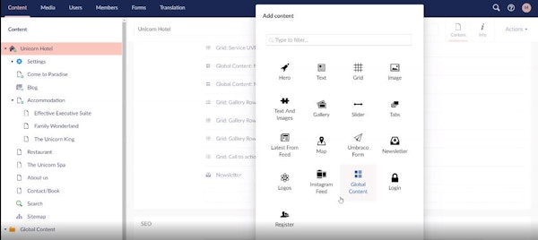 Umbraco adding content