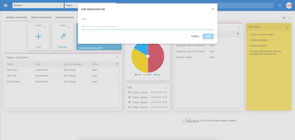 Add new dashboard