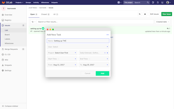 Teamweek add tasks