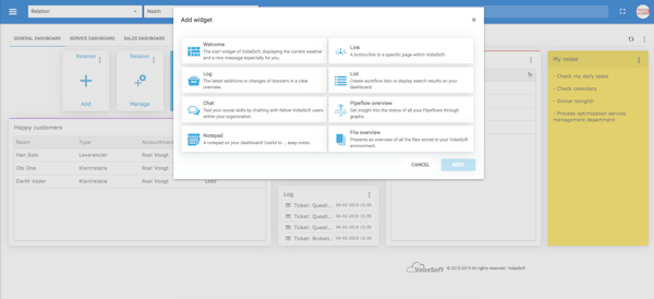 Add widget