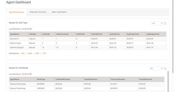 Agent Dashboard