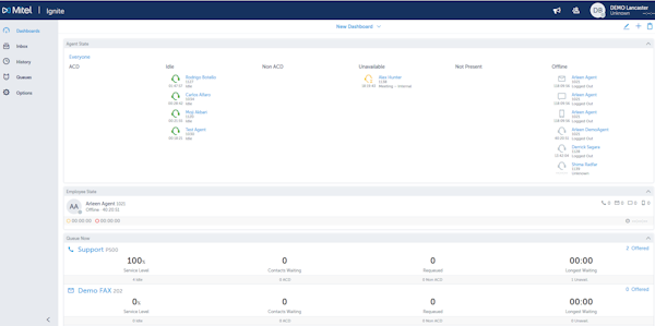 Agent dashboard