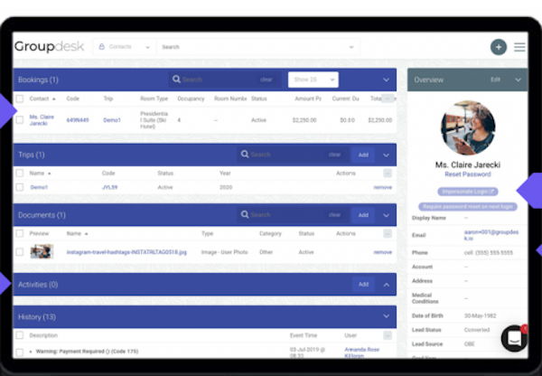 Groupdesk agent page