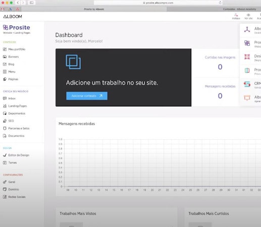 Alboom Prosite dashboard