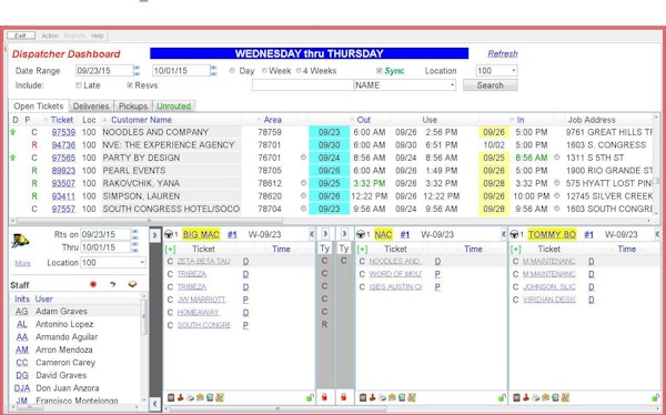 Alert EasyPro dispatcher dashboard