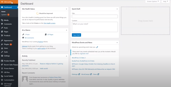 AliDropship Plugin dashboard