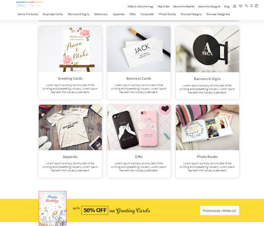 All-In-One-Designer store interface