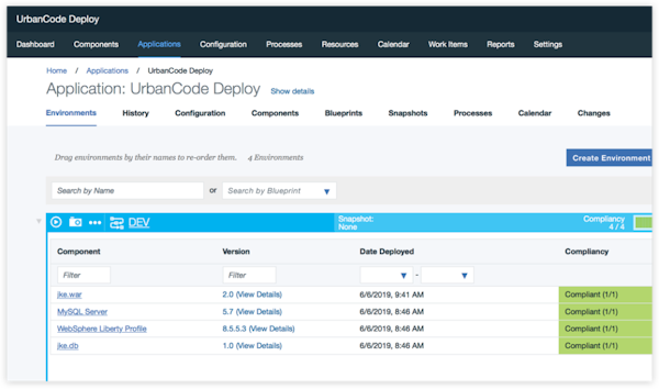 HCL UrbanCode Deploy app environment