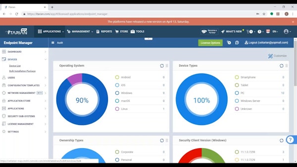 ITarian applications management