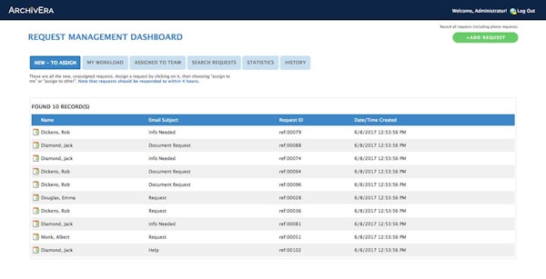ArchivEra request management