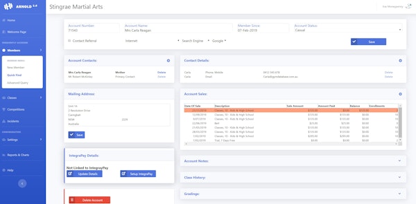 Arnold account master screenshot