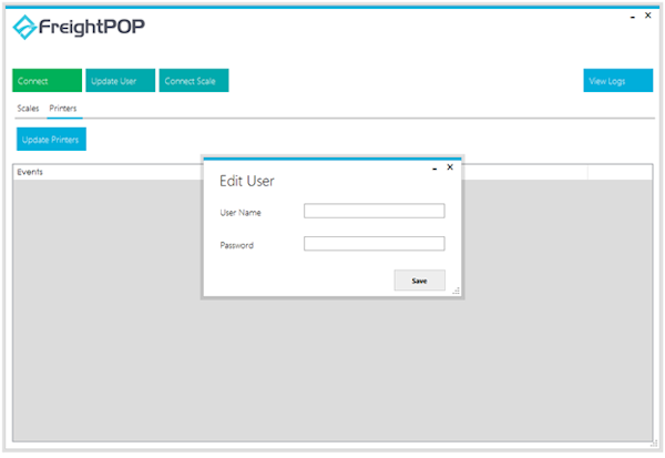 FreightPOP login page screenshot