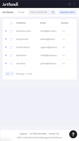 Artfundi client lists