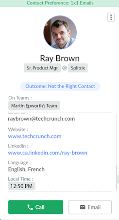 Basix contact preference screenshot
