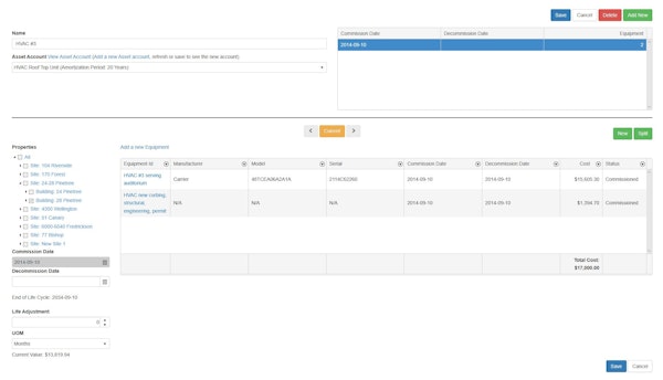 Asset account settings