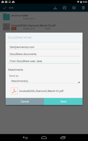 DocuShare attaching documents