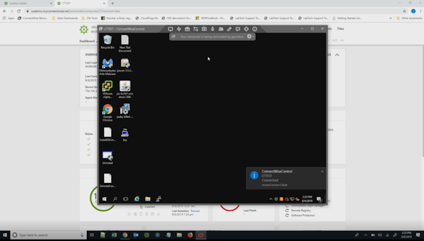 ConnectWise Automate control screen
