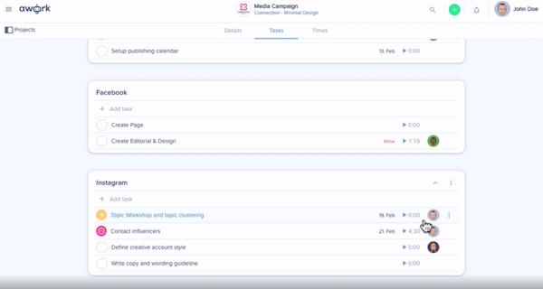 awork tasks