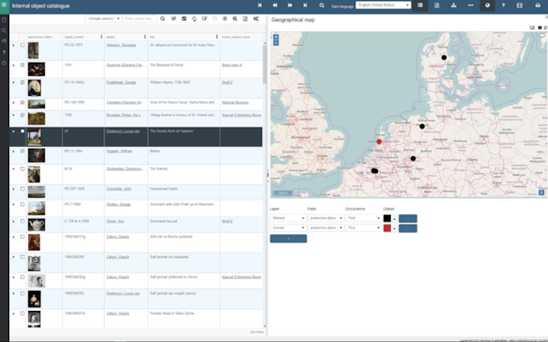 Axiell Collections map view