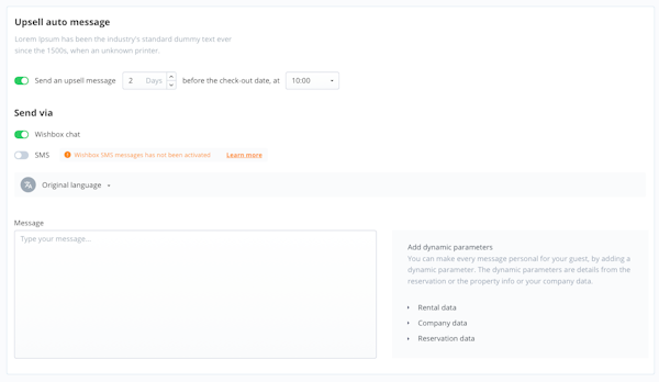 Wishbox automated message