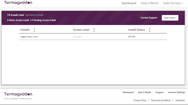 Termageddon view privacy installs