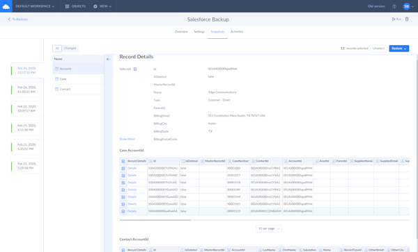 Skyvia backup