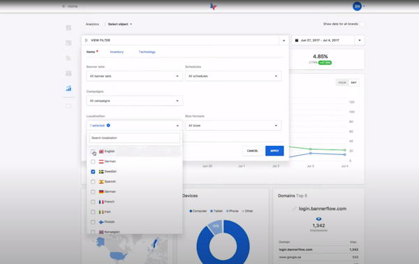 Bannerflow analytics