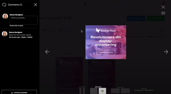 Bannerflow commenting