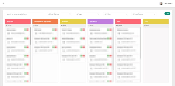 Better Agency dashboard