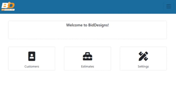 BidDesign dashboard