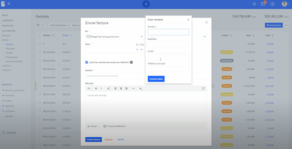billage sending email