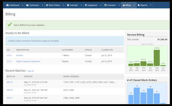 Bluefolder billing dashboard