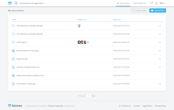 Bizneo HR document manager